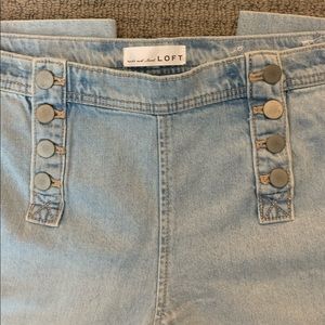 SOLD!! Loft Wide Leg Crop Jeans